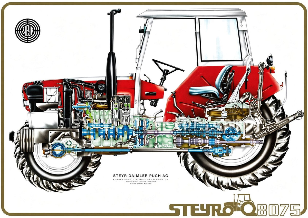 Steyr 8075 Traktor Poster