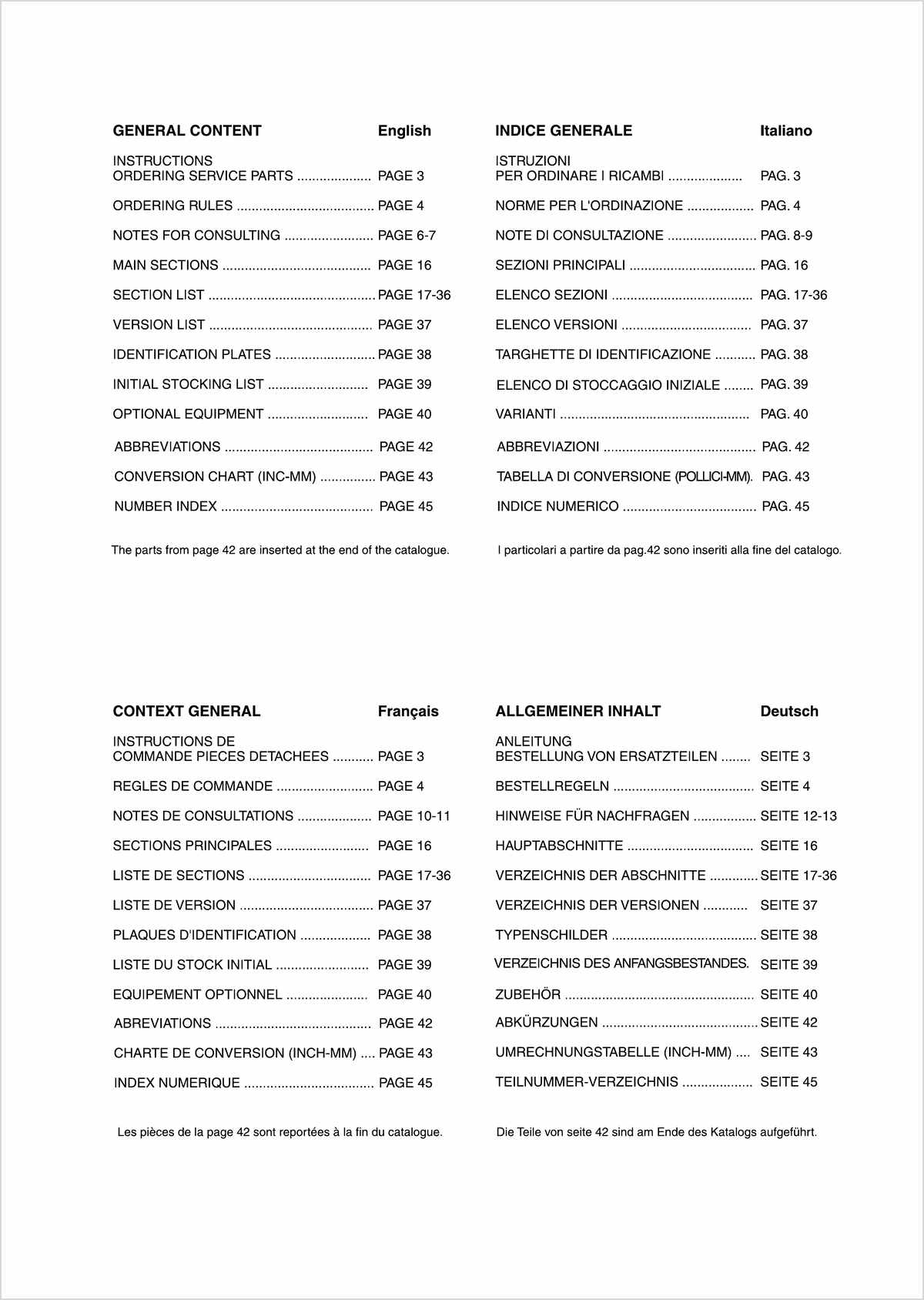 Steyr 9080MT 9090MT 9100MT Traktor Ersatzteilkatalog Ausgabe 2008, Inhaltsverzeichnis