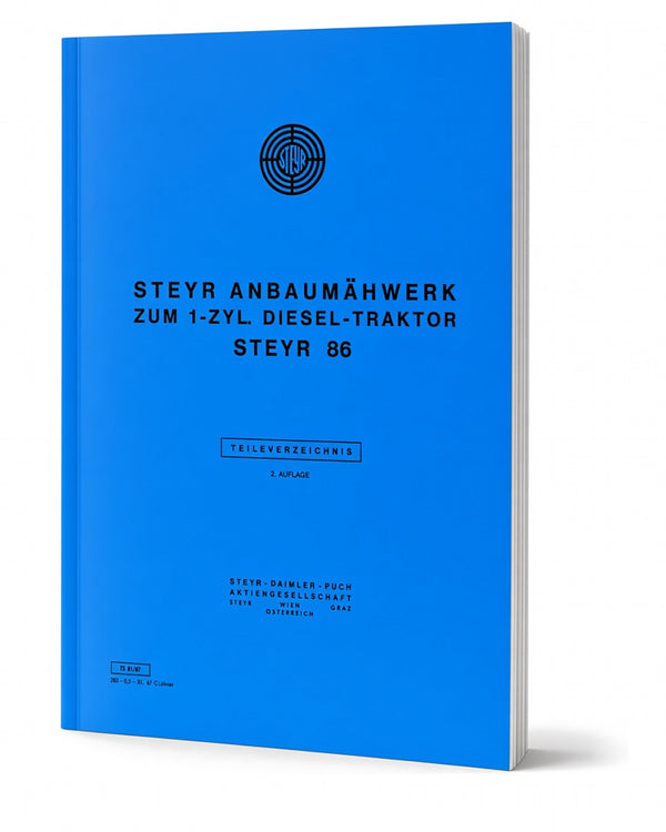 Steyr 86 Anbaumähwerk Ersatzteilkatalog TS 81/67