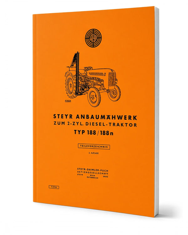 Steyr 188 und 188n Anbaumähwerk Ersatzteilkatalog TS 39/66