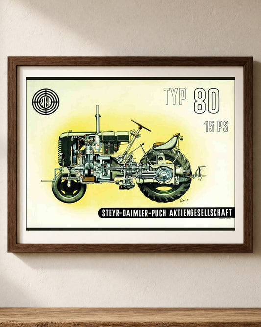 Steyr 80 Traktor Poster