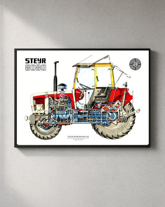 Steyr 8080 Traktor Poster