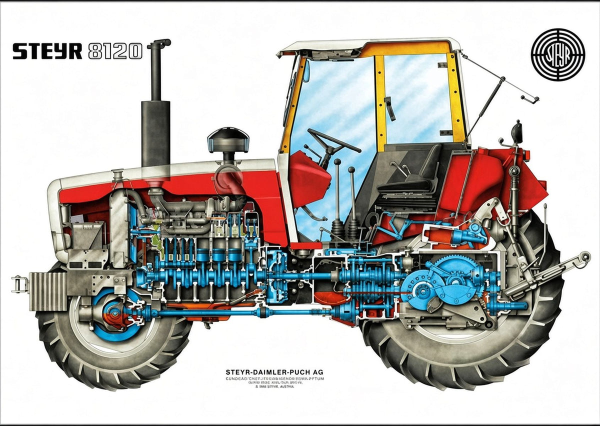 Steyr 8120 Traktor Poster