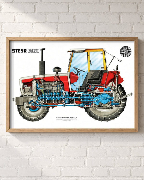 Steyr 8120 Traktor Poster