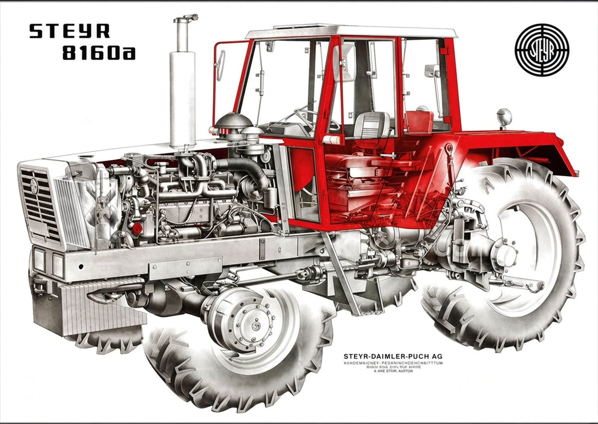 Steyr 8160a Traktor Poster