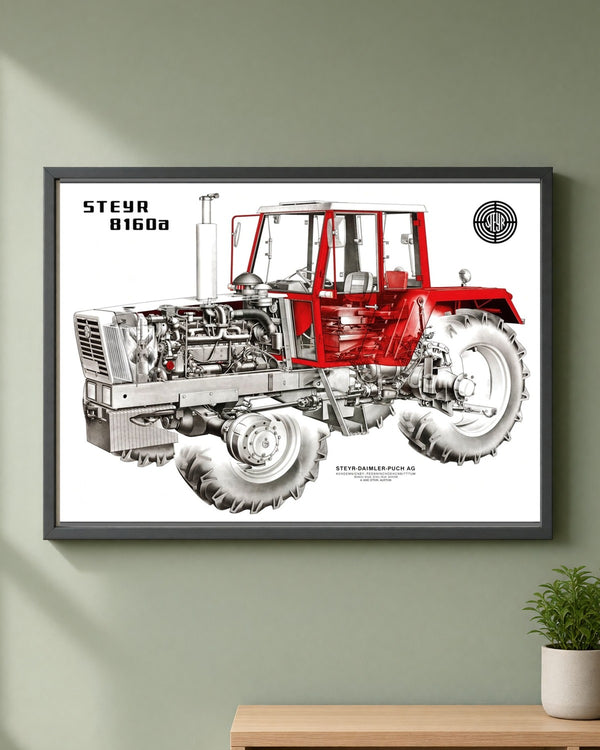Steyr 8160a Traktor Poster