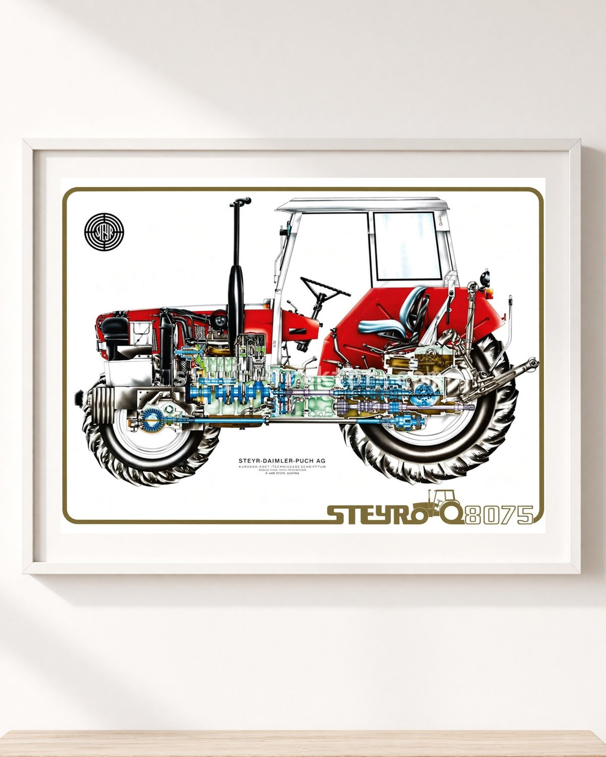 Steyr 8075 Traktor Poster