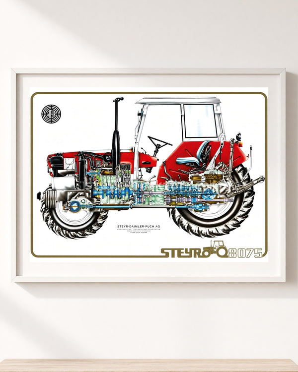 Steyr 8075 Traktor Poster TS 314/86