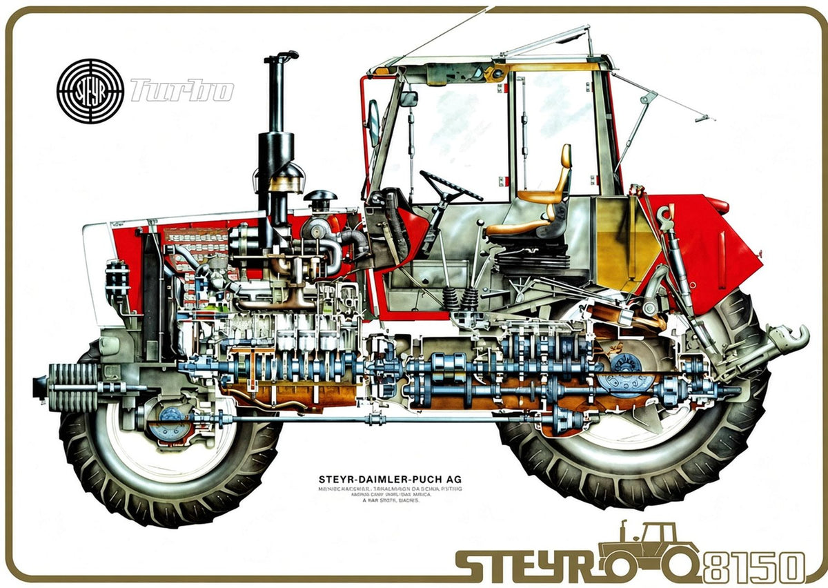 Steyr 8150 Traktor Poster