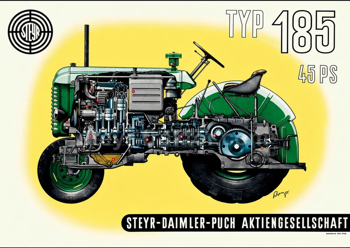Steyr 185 Traktor Poster