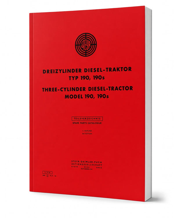 Steyr 190 und 190s Traktor Ersatzteilkatalog TS 110/66