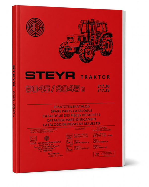 Steyr 8045 und 8045a Traktor Ersatzteilkatalog TS 271/91