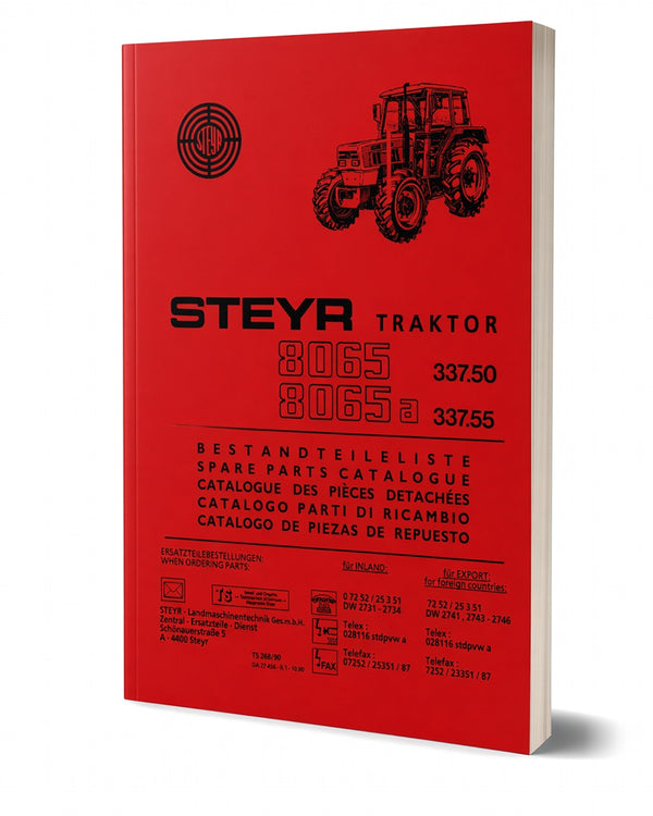 Steyr 8065 und 8065a Traktor Ersatzteilkatalog TS 268/90