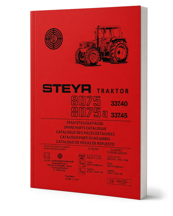 Steyr 8075 und 8075a Ersatzteilkatalog TS 267/90