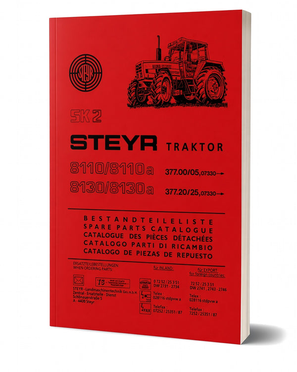 Steyr 8110 8110a 8130 8130a SK2 Traktor Ersatzteilkatalog TS 9/84