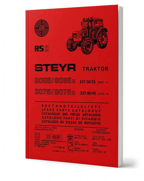 Steyr 8065 8065a 8075 8075a RS2 Traktor Ersatzteilkatalog TS 273/90