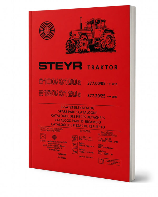 Steyr 8100 8100a 8120 8120a Traktor Ersatzteilkatalog TS 288/89