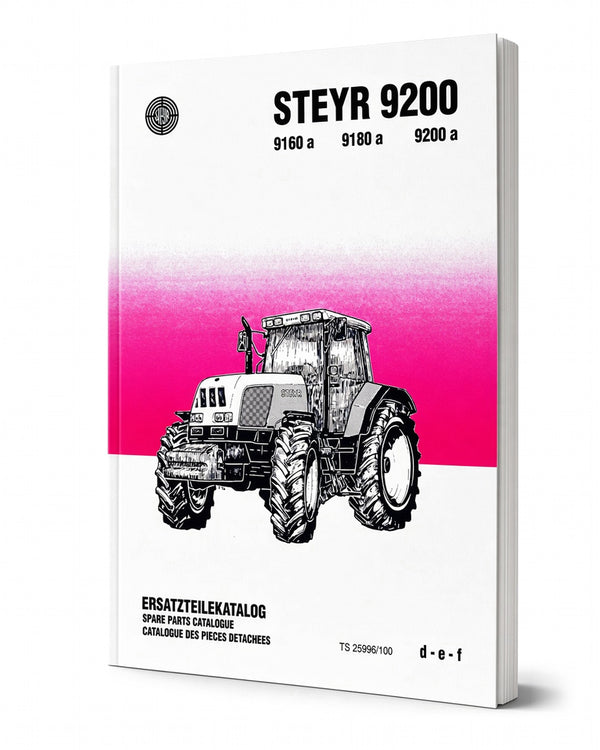 Steyr 9160a 9180a 9200 9200a Traktor Ersatzteilkatalog