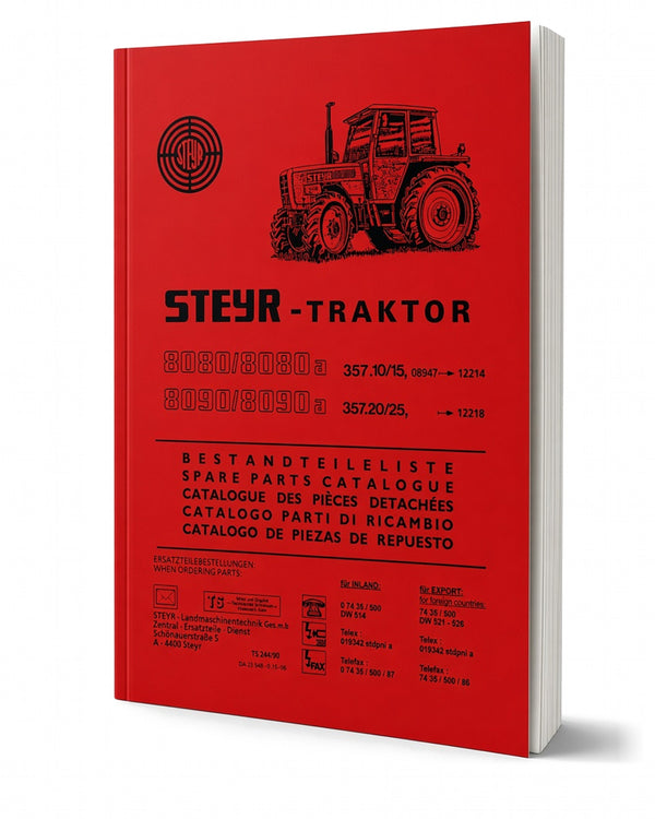 Steyr 8080 8080a 8090 8090a Traktor Ersatzteilkatalog TS 244/90