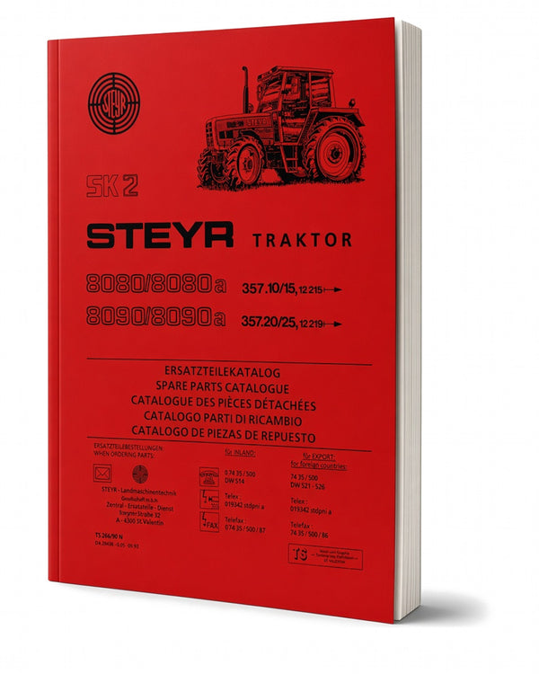 Steyr 8080 8080a 8090 8090a SK2 Traktor Ersatzteilkatalog TS 266/90