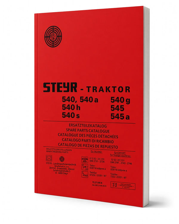 Steyr 540 und 545 Traktor Ersatzteilkatalog TS 271/85