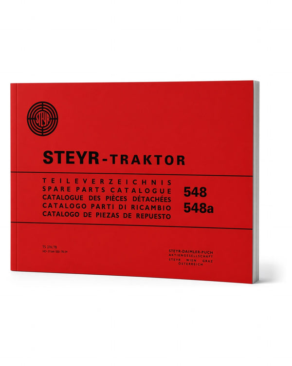 Steyr 548 und 548a Traktor Ersatzteilkatalog TS 276/78