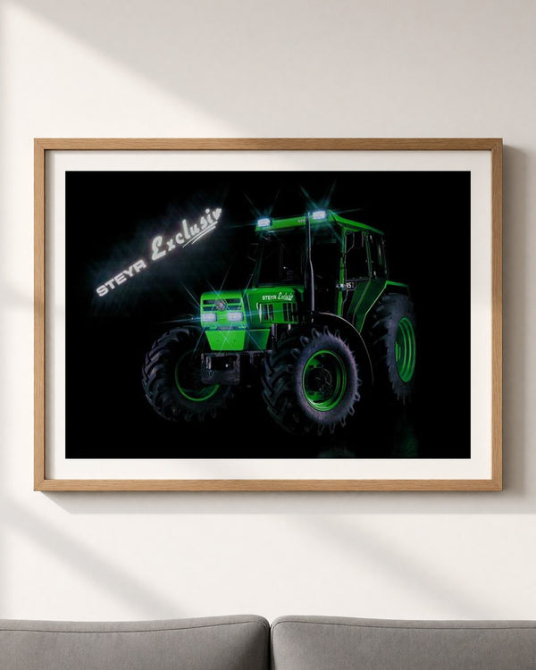 Steyr Exclusiv RS2 Green Traktor Poster