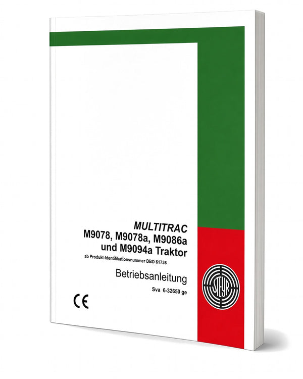 Steyr Multitrac M9078, M9078a, M9086a und M9094a Betriebsanleitung Ausgabe 2002