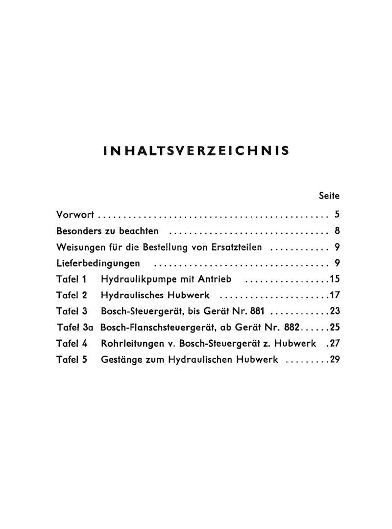 Steyr 185 185a 280a Hydraulik Hubwerk Ersatzteilkatalog