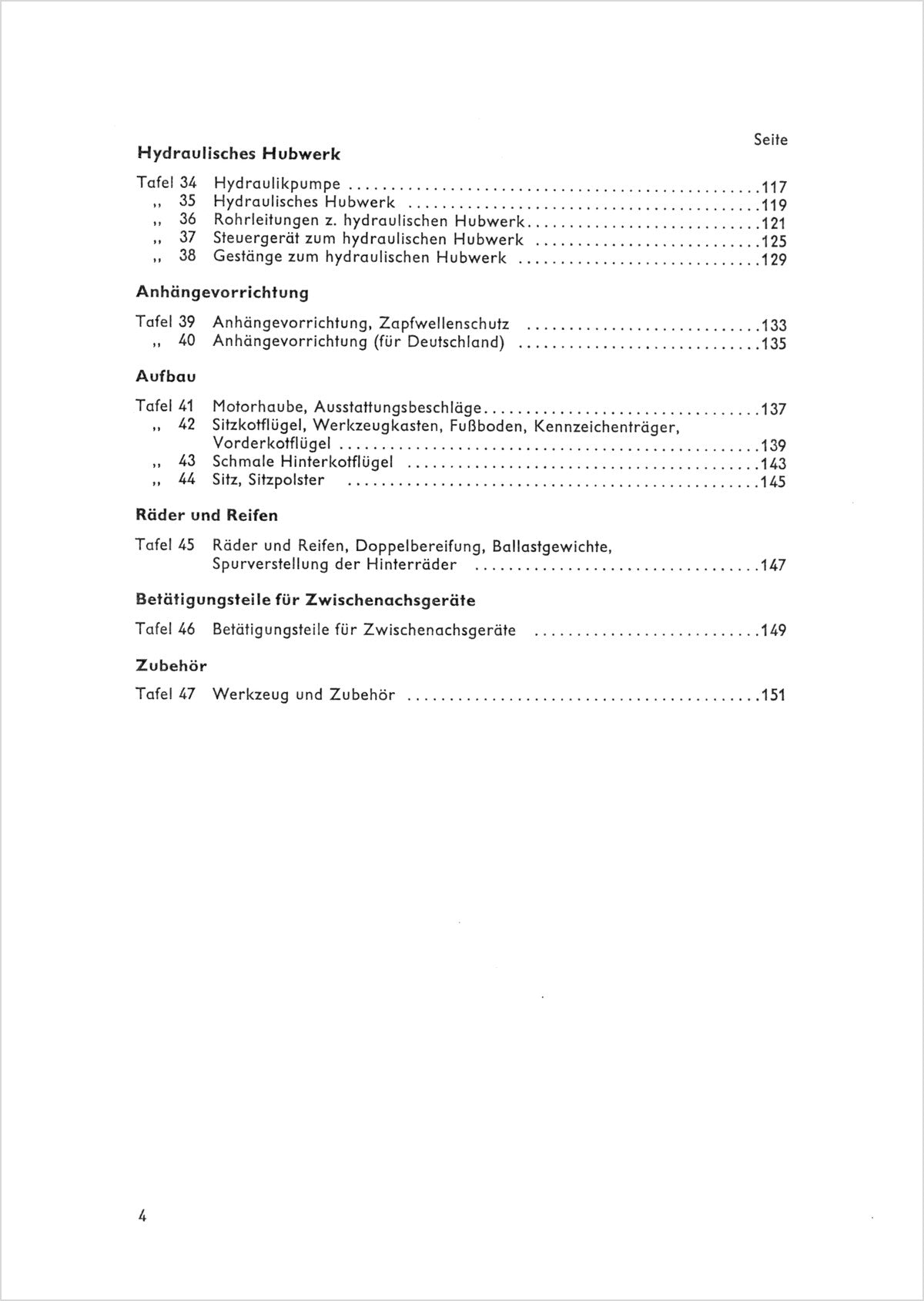 Steyr 188 Traktor Ersatzteilkatalog TS 38/61, Inhaltsverzeichnis, Seite 2