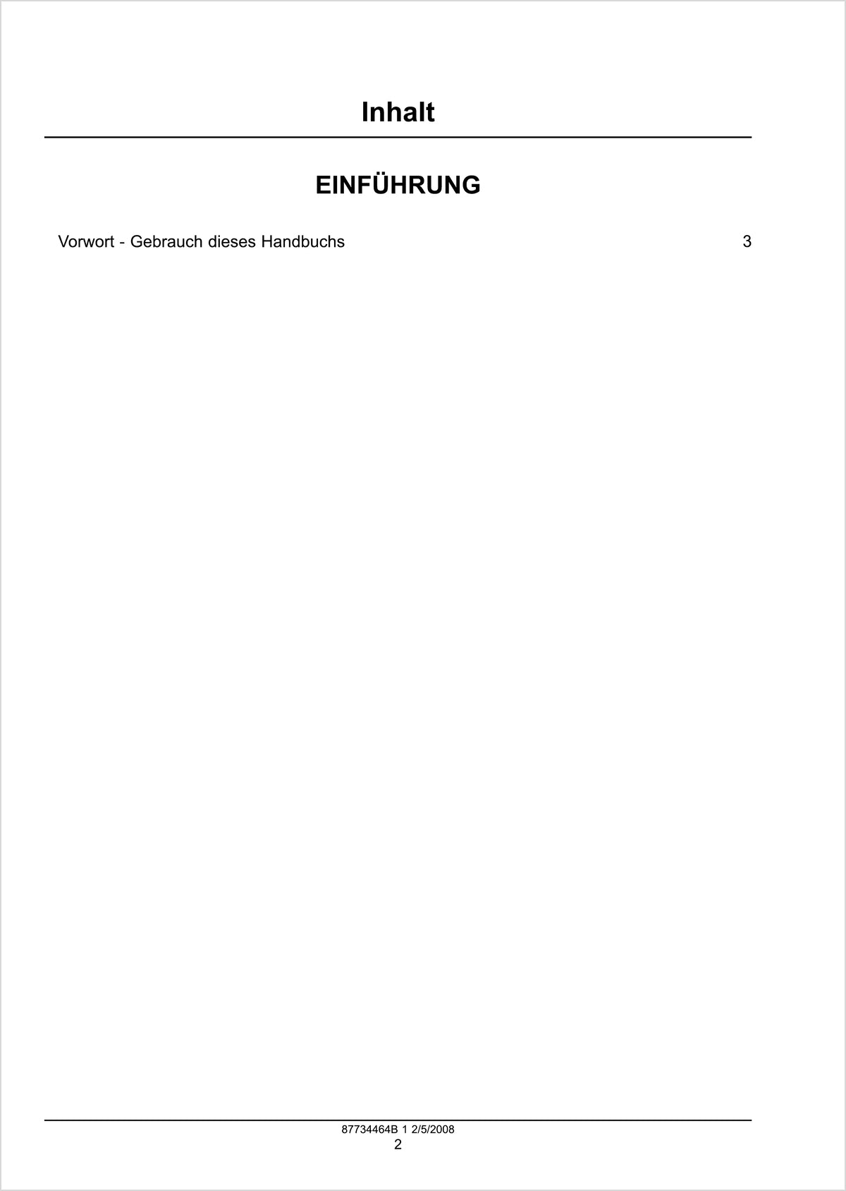 Steyr 9080MT 9085MT 9090MT 9100MT 9105MT Reparaturhandbuch, Inhaltsverzeichnis, Seite 2