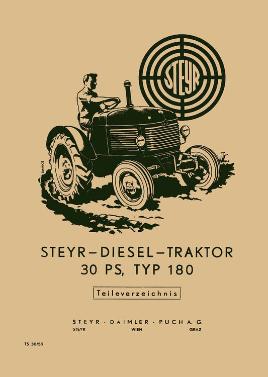 Steyr 180 - 30 PS Traktor Ersatzteilkatalog