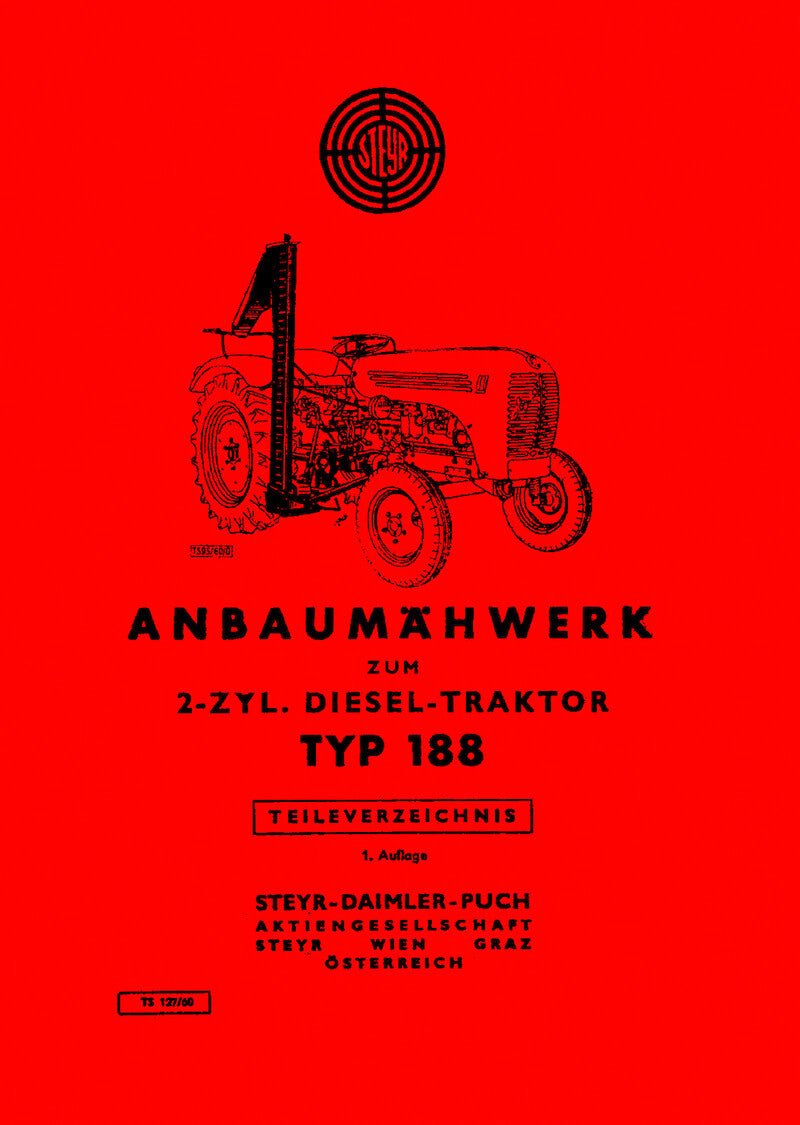 Steyr 188 Anbaumähwerk Ersatzteilkatalog