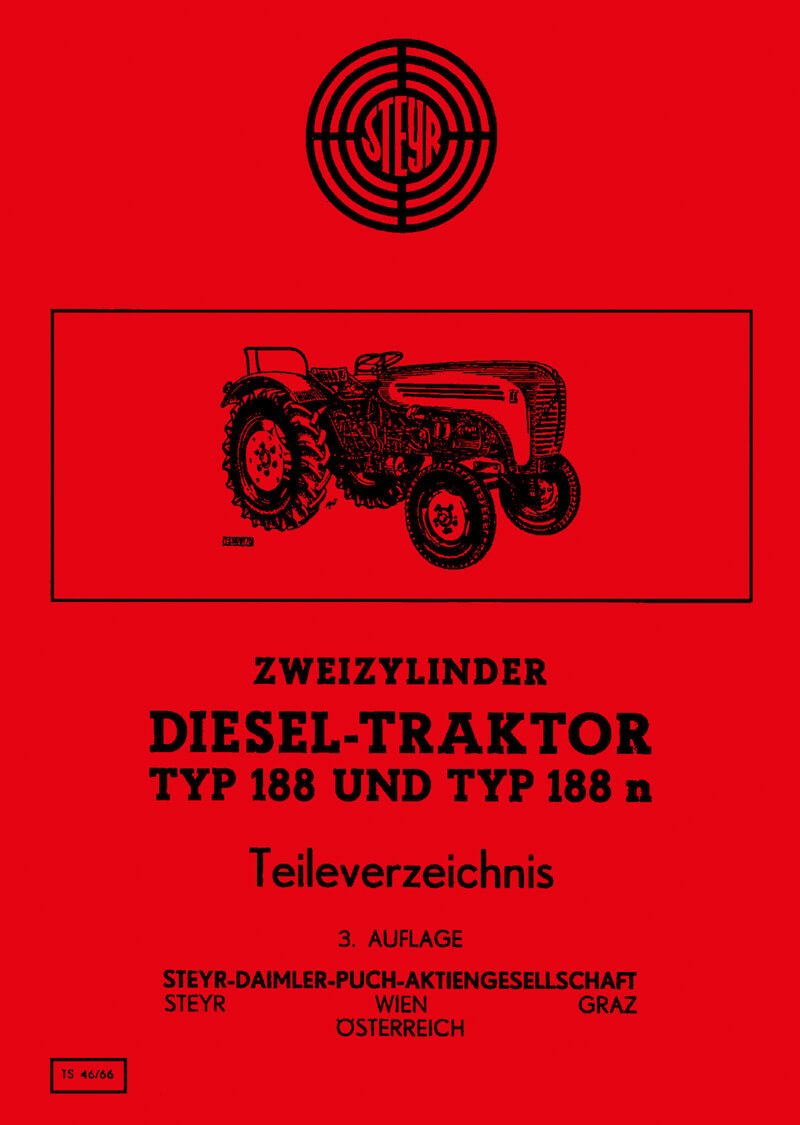Steyr 188 und 188n Traktor Ersatzteilkatalog