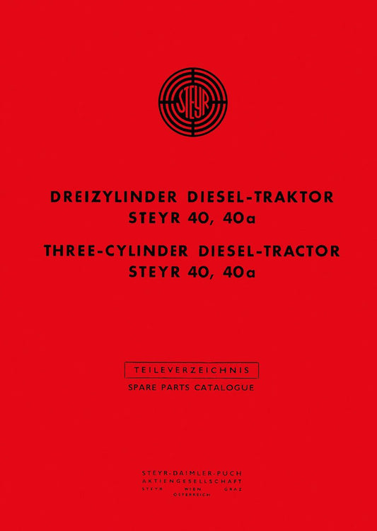 Steyr 40 und 40a Traktor Ersatzteilkatalog