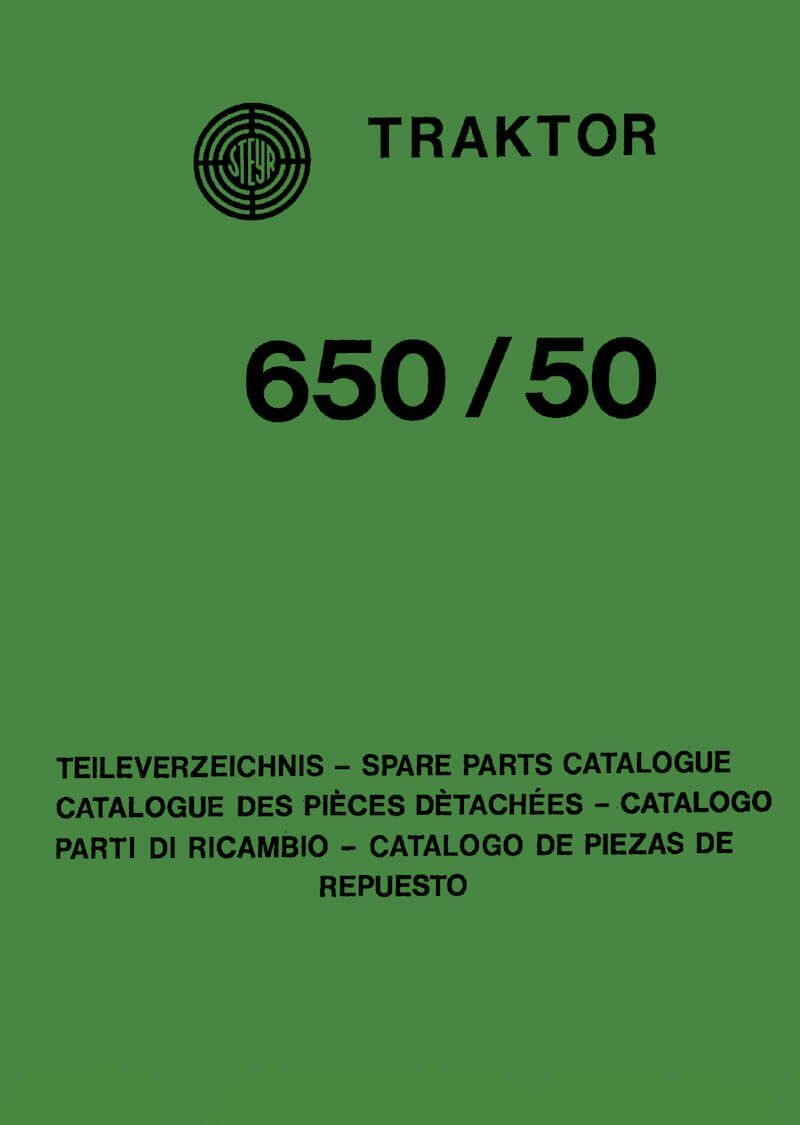Steyr 50 und 650 Traktor Ersatzteilkatalog