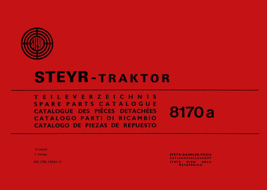 Steyr 8170a Traktor Ersatzteilkatalog