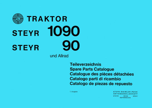 Steyr 90 90a 1090 1090a Traktor Ersatzteilkatalog