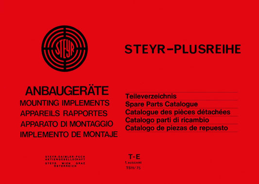 Steyr Plus-Serie Traktoren Anbaugeräte Ersatzteilkatalog